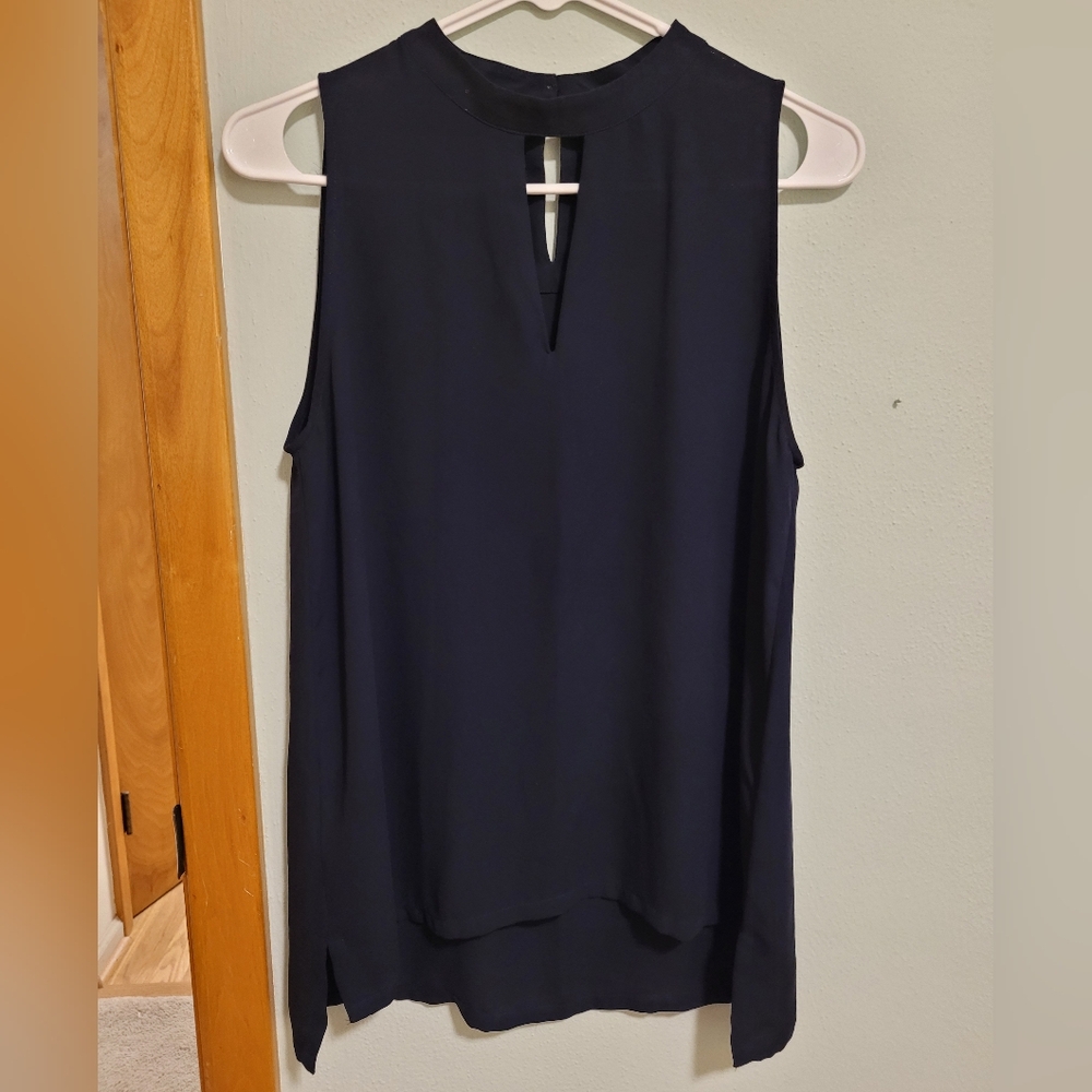 LOFT sleeveless keyhole blouse